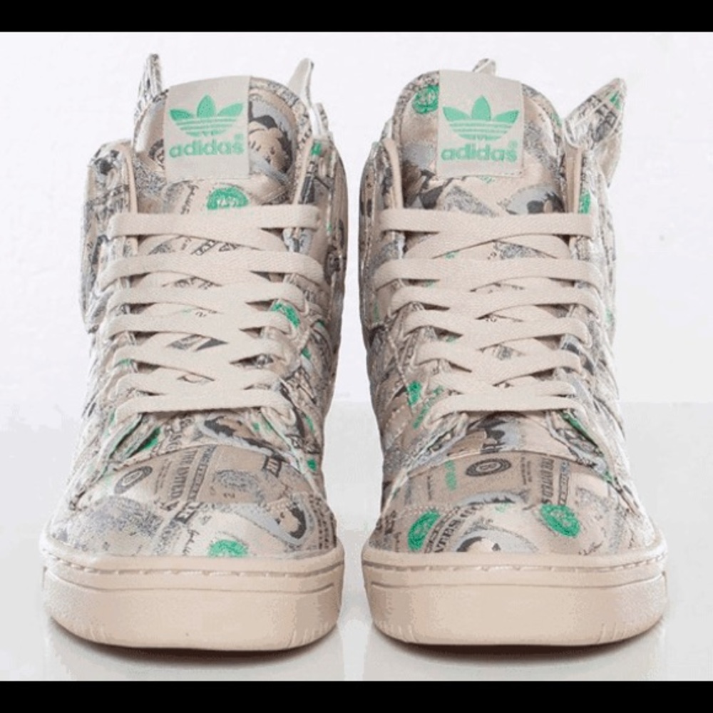 *SOLD* jeremy scott adidas Wing 2.0 money sneakers